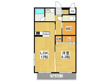 ローツェ(1LDK/3階)の間取り写真