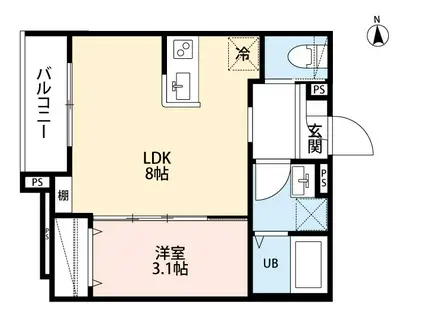 RH ITABASHI(1LDK/2階)の間取り写真