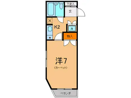 ウインベルソロ川崎第13(1K/5階)の間取り写真