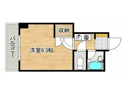 エステート24東雲(1K/5階)の間取り写真