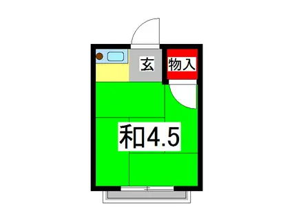 南町ハイツ(ワンルーム/3階)の間取り写真