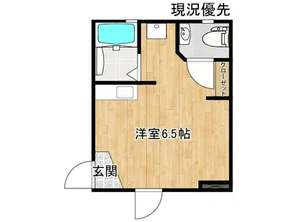 カレント(ワンルーム/1階)の間取り写真