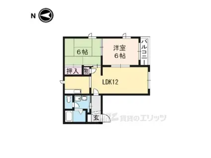 アネックス澤野井(2LDK/1階)の間取り写真