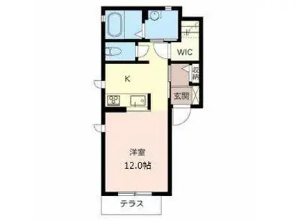 シャーメゾン岡本(ワンルーム/1階)の間取り写真