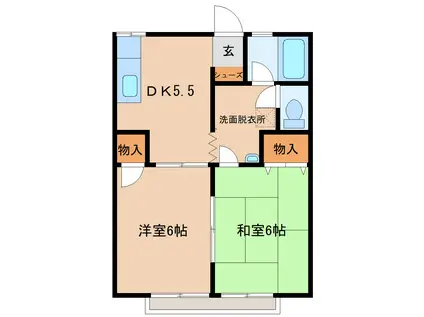 前嶋ハイツA(2DK/2階)の間取り写真