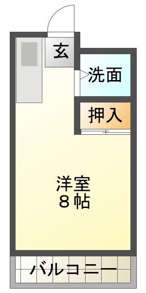 プチコーポみさ(ワンルーム/1階)の間取り写真