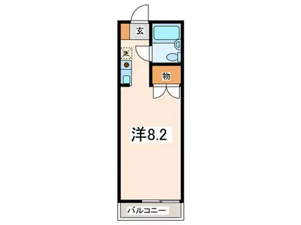 サンクレール大船(ワンルーム/2階)の間取り写真