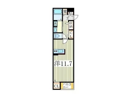 フロインテ リーベ(ワンルーム/3階)の間取り写真