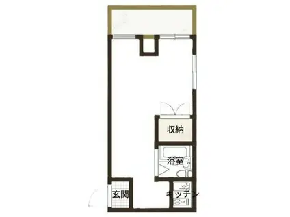 リバーサイドヴィラ(ワンルーム/3階)の間取り写真