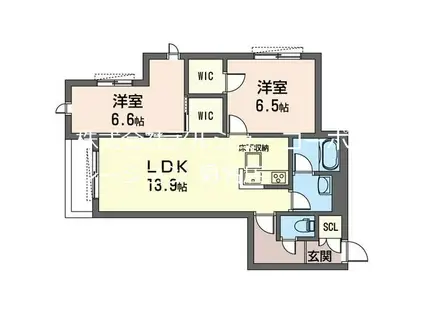 メゾン エディアン 大倉山(2LDK/1階)の間取り写真