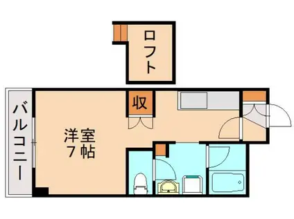 エレガンスコート折尾(ワンルーム/3階)の間取り写真