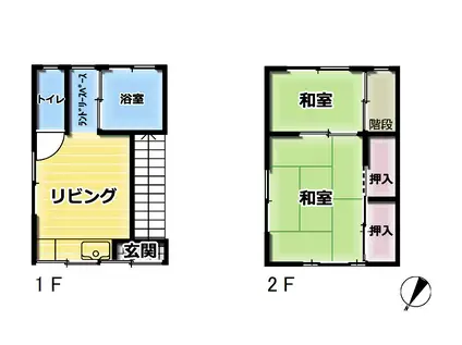 小堀荘(2K/1階)の間取り写真