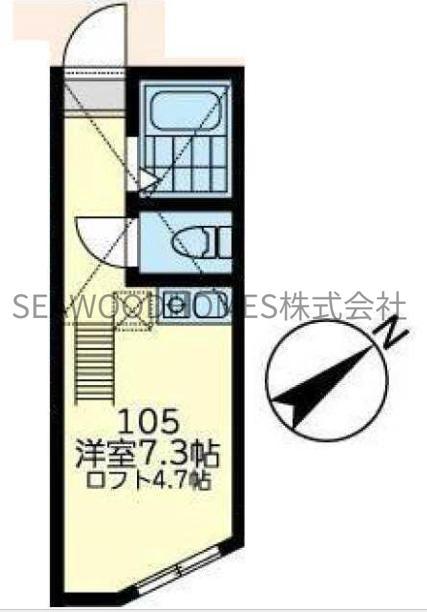 ユナイト六浦セグラーテ(ワンルーム/1階)の間取り写真