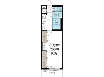 グレイス桶川(1K/1階)の間取り写真