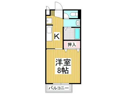 サープラスマロニエ(1K/1階)の間取り写真