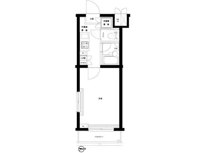 ルーブル早稲田六番館(1K/4階)の間取り写真