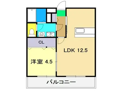 グランパレスパゴダ(1LDK/3階)の間取り写真