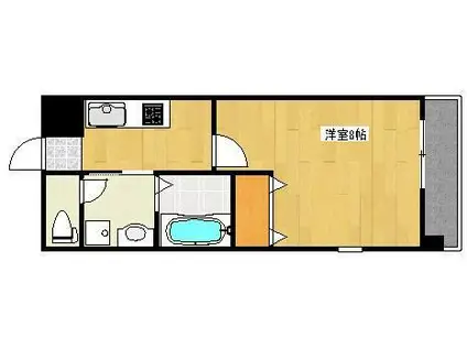 カーネリアン新屋敷(1K/7階)の間取り写真