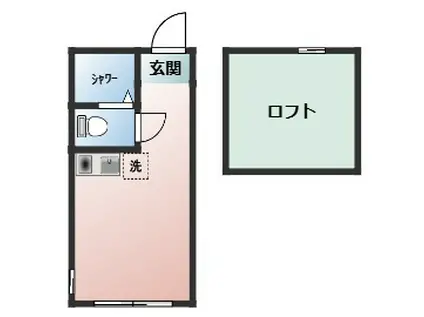 オハナ白楽(ワンルーム/1階)の間取り写真