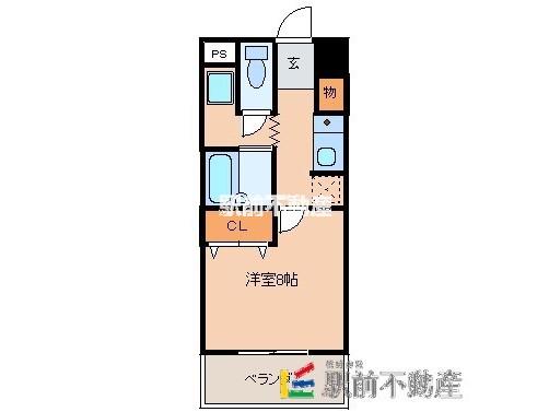 ネバーランドぶどうの樹(1K/5階)の間取り写真