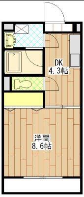 ESTACION(1DK/4階)の間取り写真