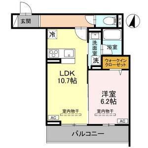 TORISIAS ゆいの杜6丁目 C棟(1LDK/3階)の間取り写真