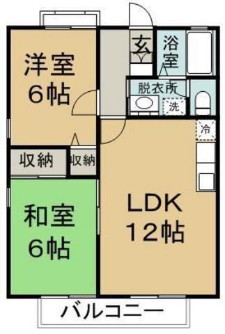 ハウスアーバン(2LDK/2階)の間取り写真