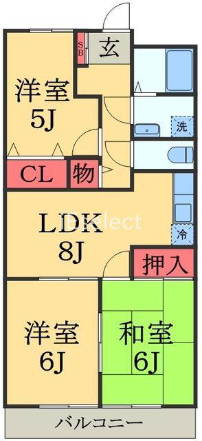 パークハウス(3LDK/2階)の間取り写真