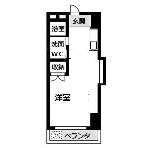 PICASSO(ワンルーム/6階)の間取り写真