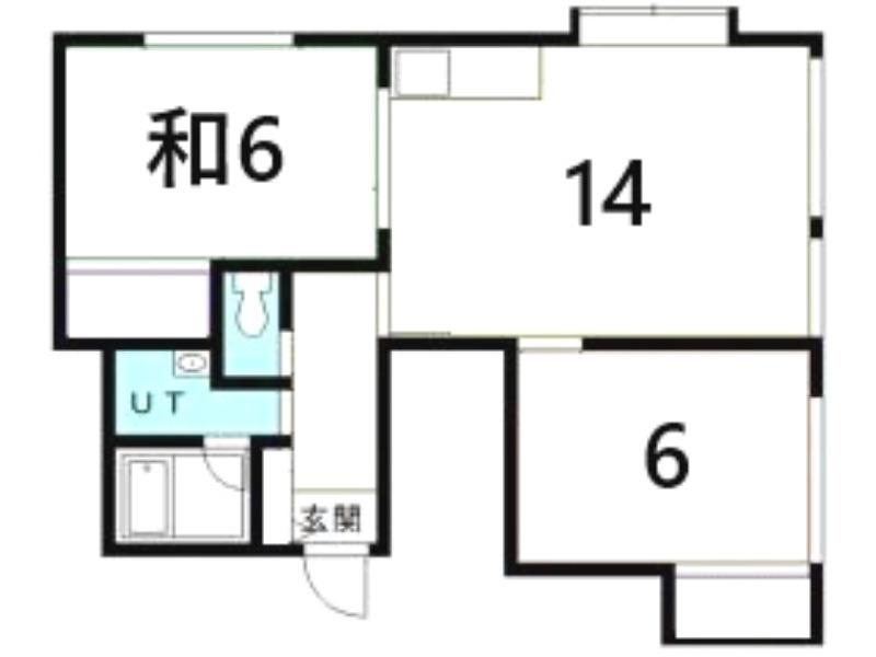 道下ハイツ(2LDK/3階)の間取り写真