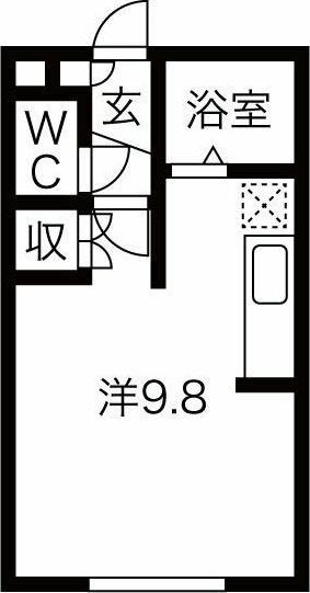 FCFARNEST篠路(ワンルーム/2階)の間取り写真