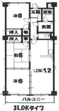 ハイメゾン北島(3LDK/3階)の間取り写真