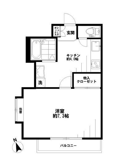 MONTEROSA大久保ビル(1K/6階)の間取り写真