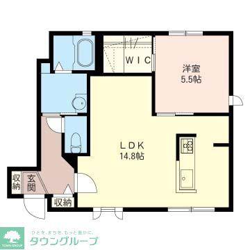 リファイン ド レジデンスB(1LDK/1階)の間取り写真