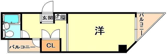 ネオ桜口(ワンルーム/4階)の間取り写真