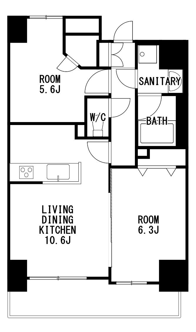 S-RESIDENCE大曽根BRESA(2LDK/15階)の間取り写真