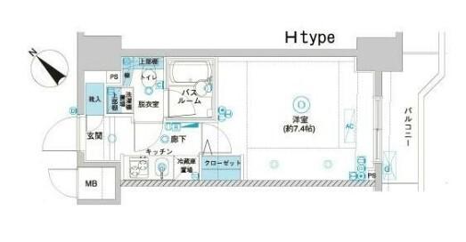 フェニックス横濱関内BAY GAIA(1K/5階)の間取り写真