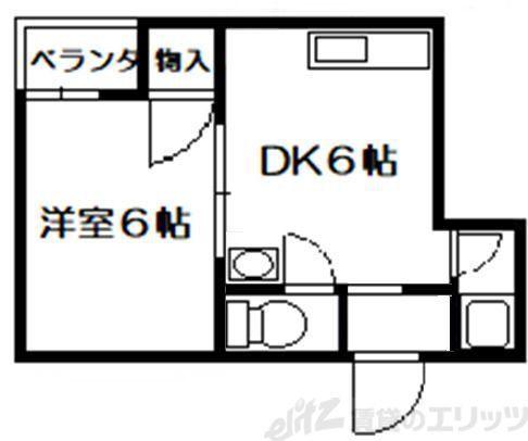 ルールマンション(1DK/4階)の間取り写真