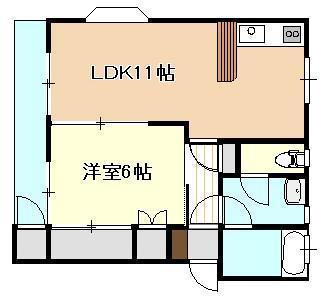 パークプラザ小針(1LDK/1階)の間取り写真