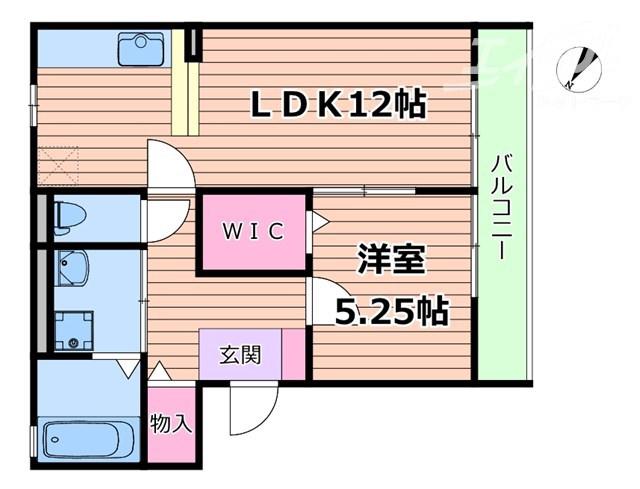 エルプエンテII(1LDK/1階)の間取り写真