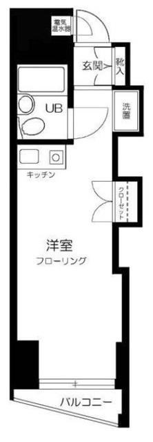 エヴェナール江古田(ワンルーム/3階)の間取り写真