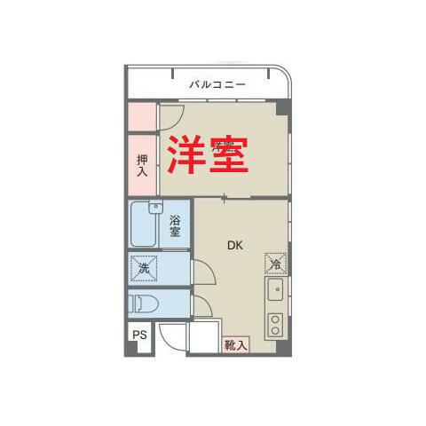 メゾンシミズ(1DK/3階)の間取り写真