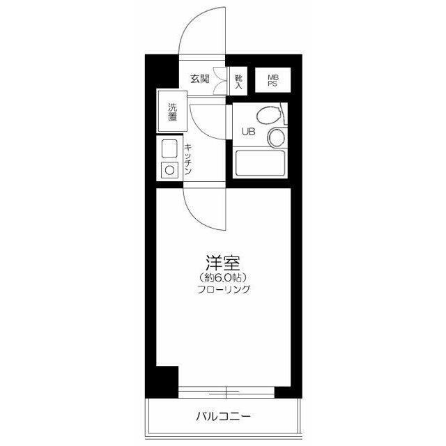 ライオンズマンシヨン蒲田第2(1K/2階)の間取り写真