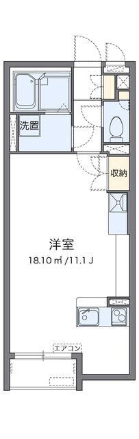 ミランダミルティユ(ワンルーム/2階)の間取り写真