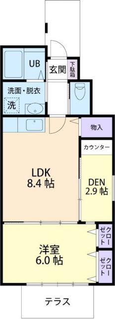 グリーンテラス A(1LDK/1階)の間取り写真