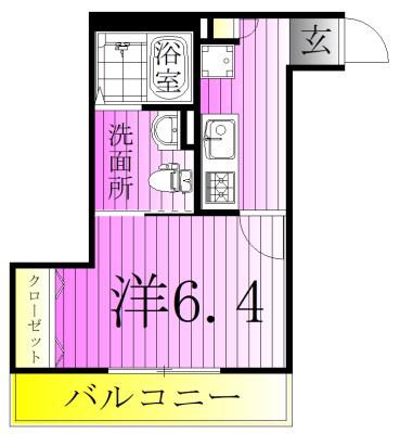 CS千住新橋(1K/2階)の間取り写真