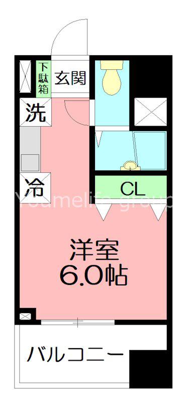 ESPERANZA桜(ワンルーム/4階)の間取り写真