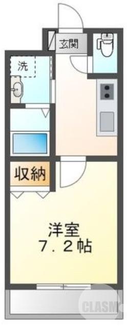 アイディール三国ヶ丘II(1K/3階)の間取り写真