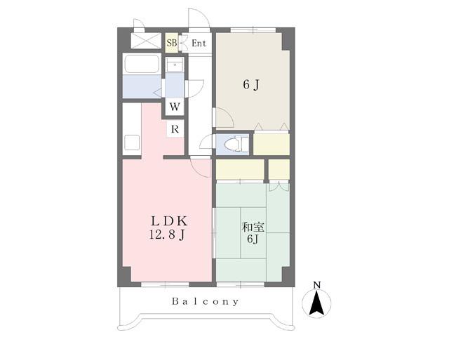 グランヒルST(2LDK/4階)の間取り写真