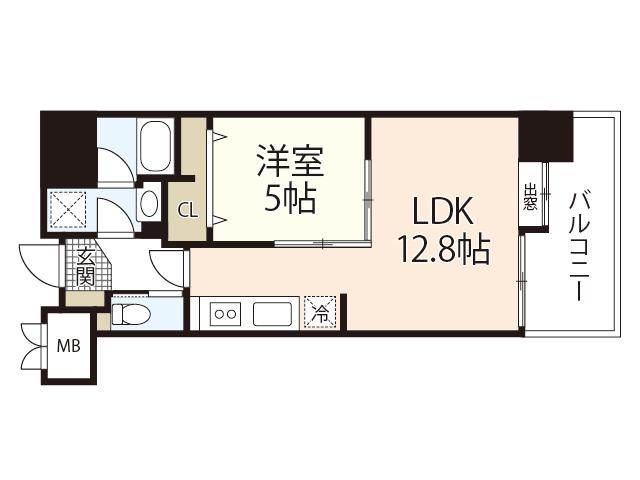 MK・河井ビルII(1LDK/7階)の間取り写真